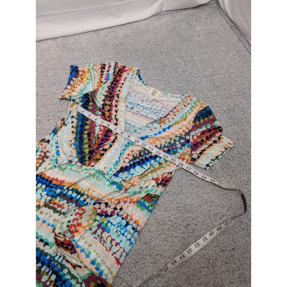 Cap Juluca Aldo Martins Dress L Colorful Abstract Cinco de Mayo Siesta Boho - Picture 8 of 16